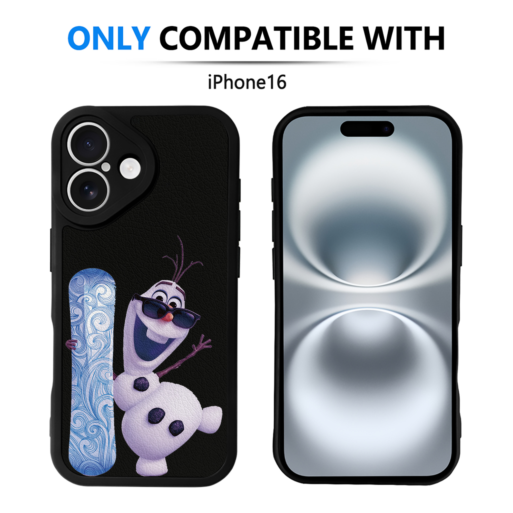 （画像用） アナと雪の女王 アンナ エルサ Frozen Anna Elsa 【iPhone 16シリーズ対応】シリコンスマホケース（レザー調） 材質：シリコン